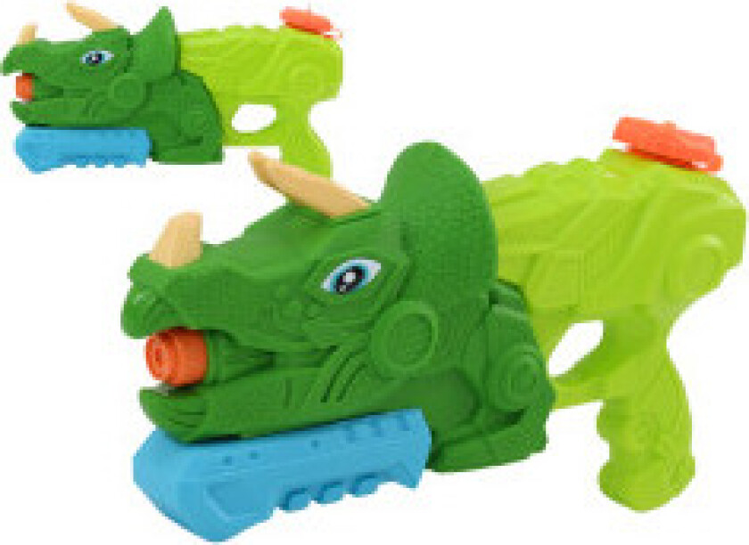 Grønn Triceratops vannpistol: 1000 ml, 7 m rekkevidde, sikker moro!