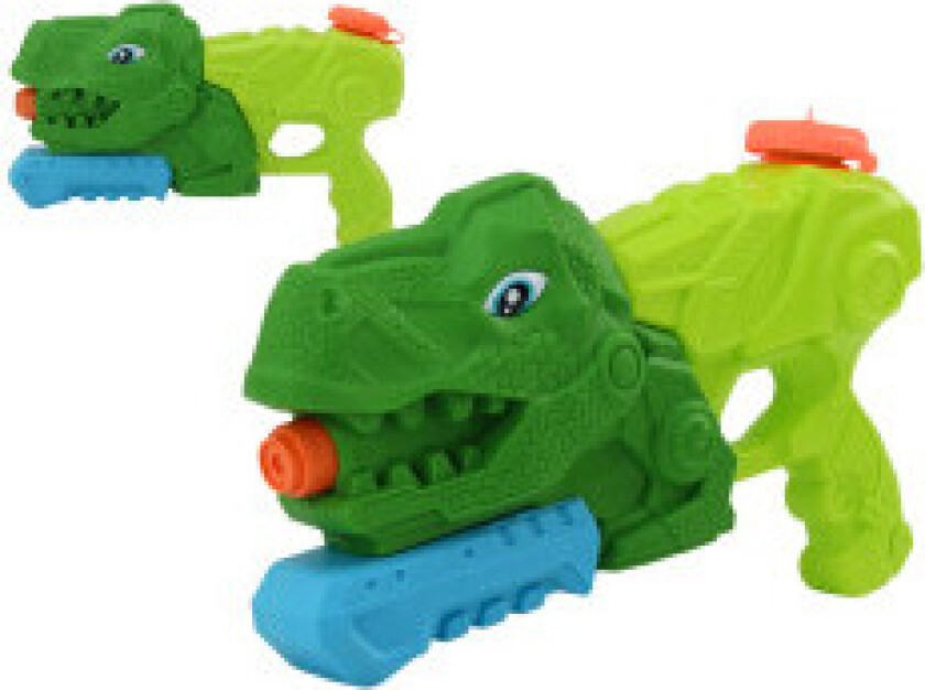 Grønn Dino vannpistol - 1000 ml, 7 m rekkevidde, moro for barn!