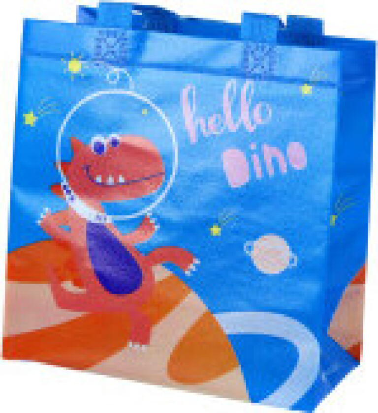 Dinosaur Gavepose Blå - 23cm x 21,5cm x 11cm