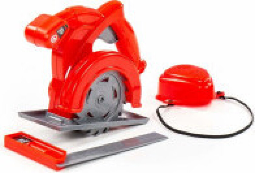 Verktøysett for barn: Morosett med roterende sag, maske og vinkelmåler