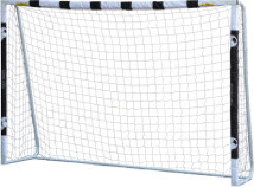 Stort sammenleggbart fotballmål i stål 300x200 cm med bakkekroker