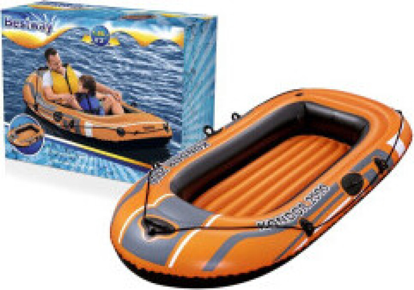 Slitesterk 188x98cm oppblåsbar jolle med komfortgulv