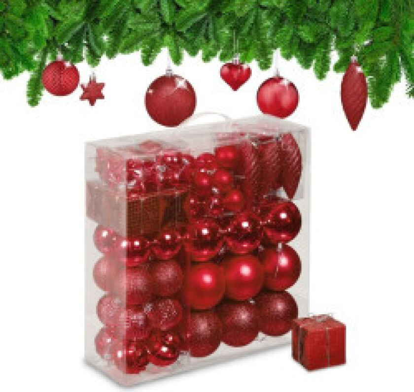 Juletrekuler i sett med 110 stk