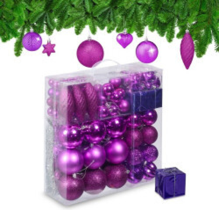 Juletrekuler i sett med 110 stk