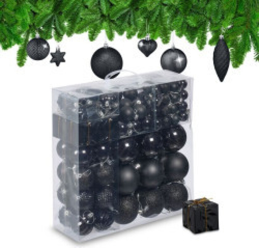 Juletrekuler i sett med 110 stk