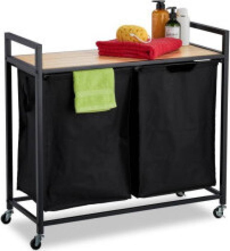 Skittentøyskurv med hylle