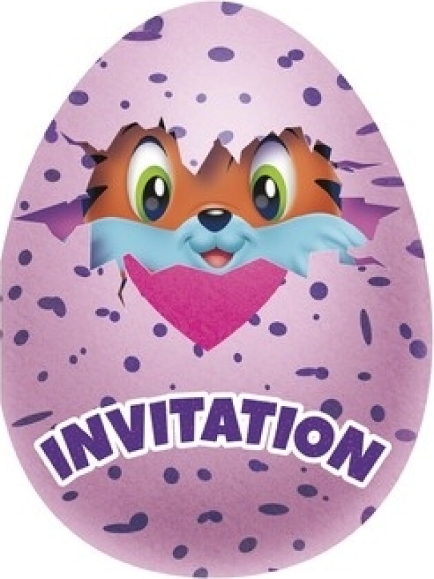 Hatchimals invitasjoner, 8 stk