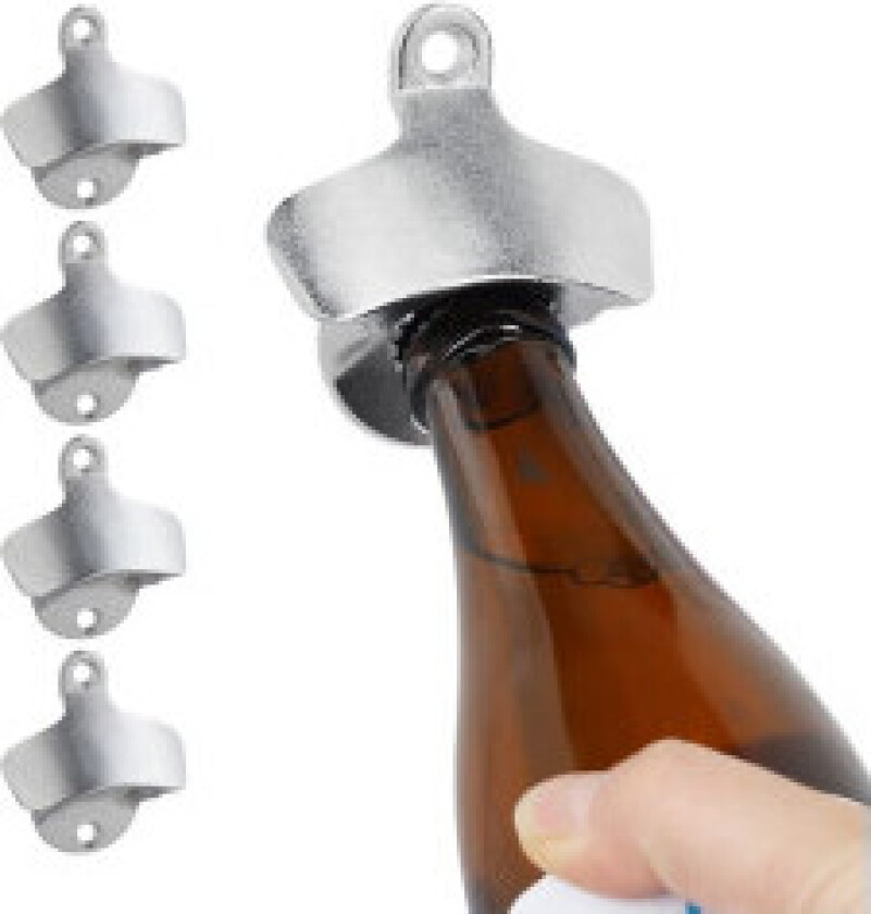 Veggmontert flaskeåpner - sett med 5 stk