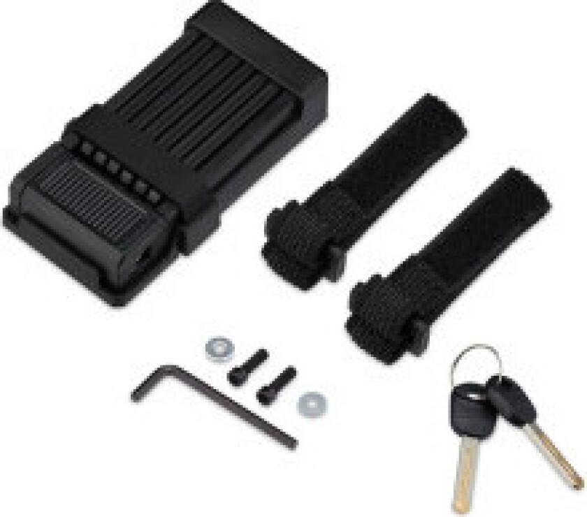 Sammenleggbar sykkellås med nøkkel