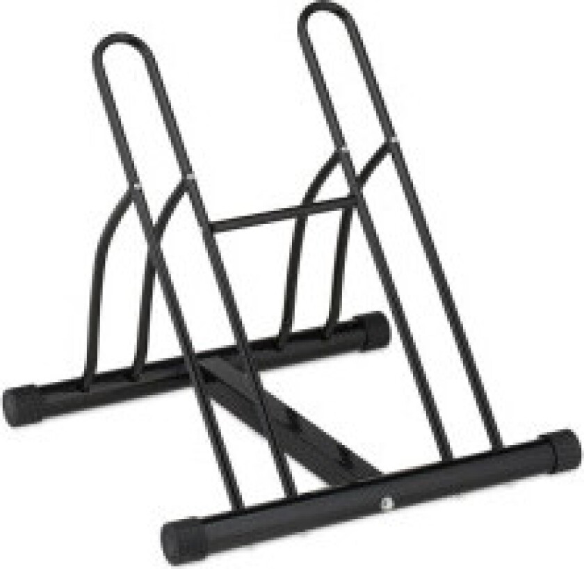 Svart sykkelstativ for 2 sykler