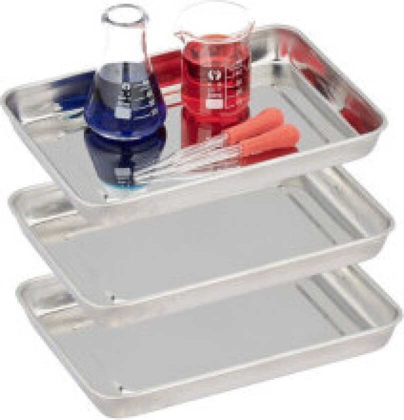 Serveringsfat i rustfritt stål - 3 stk