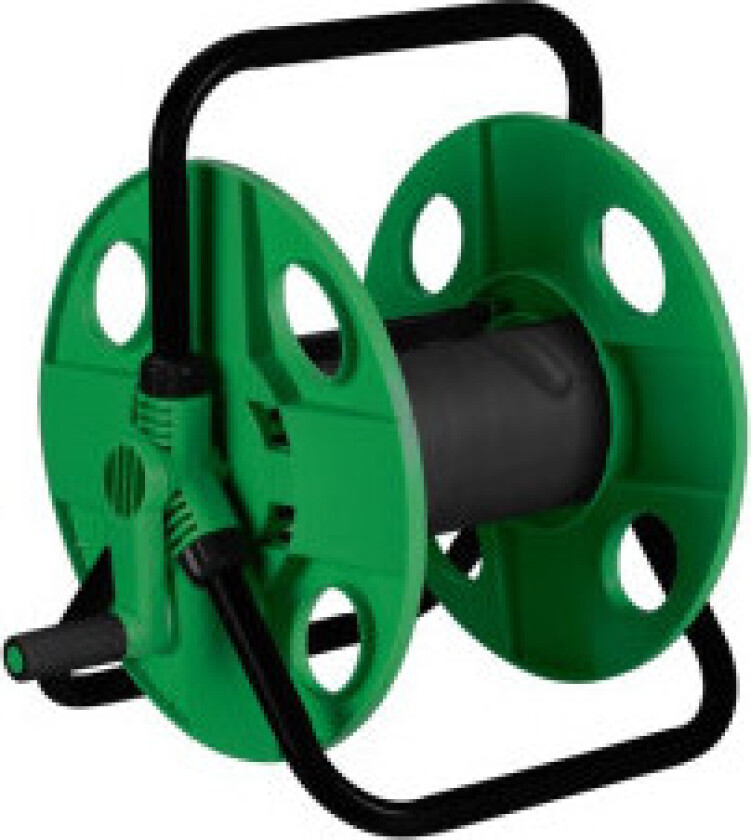 Slangetrommel 30 meter grønn/svart