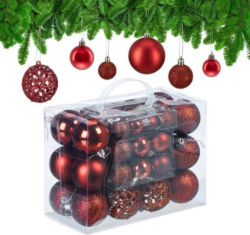 Juletrekuler i sett med 50 stk