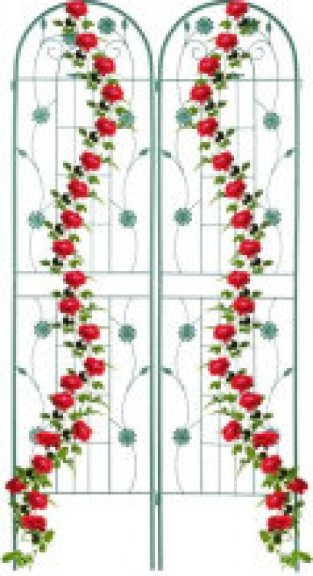Trellis 200 cm sett med 2 grønne