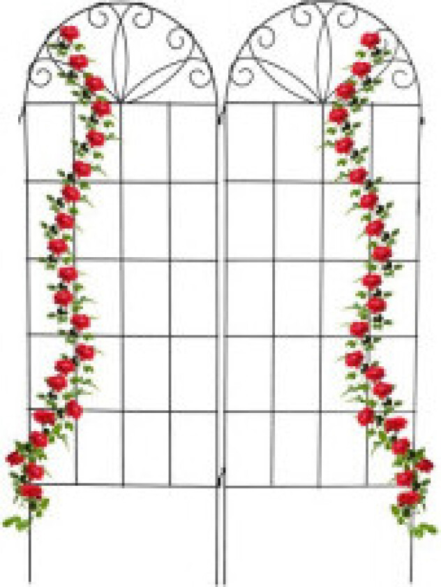 Trellis metall sett med 2 sorte