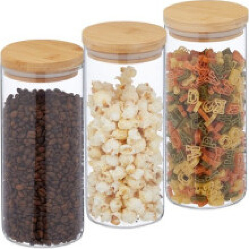 3 stk. Oppbevaringsglass 1300 ml