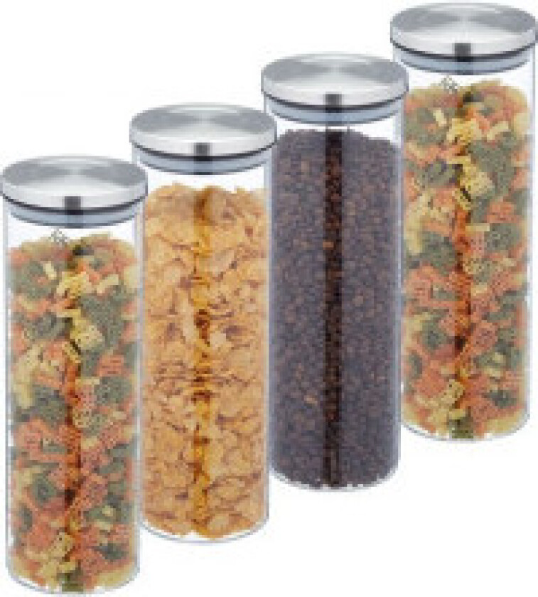 4 stk. Oppbevaringsglass 1600 ml