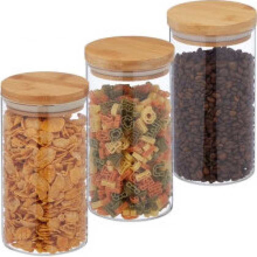 3 stk. Oppbevaringsglass 1000 ml