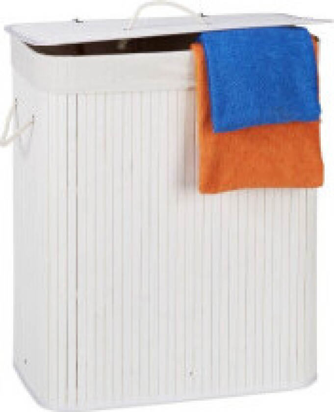 Bambus skittentøyskurv med 2 rom