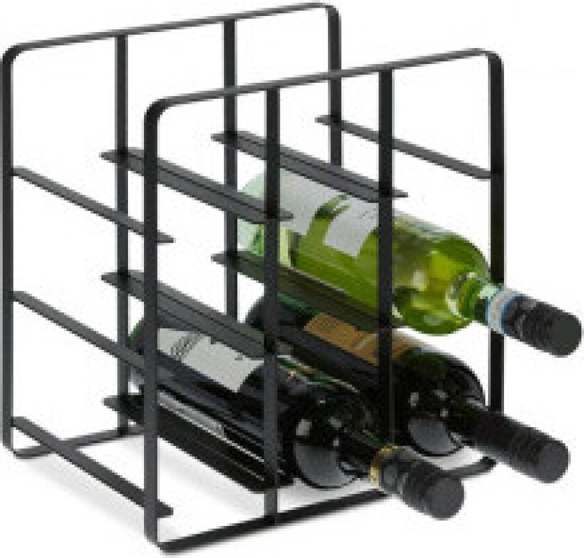 Vinstativ i metall for 9 flasker