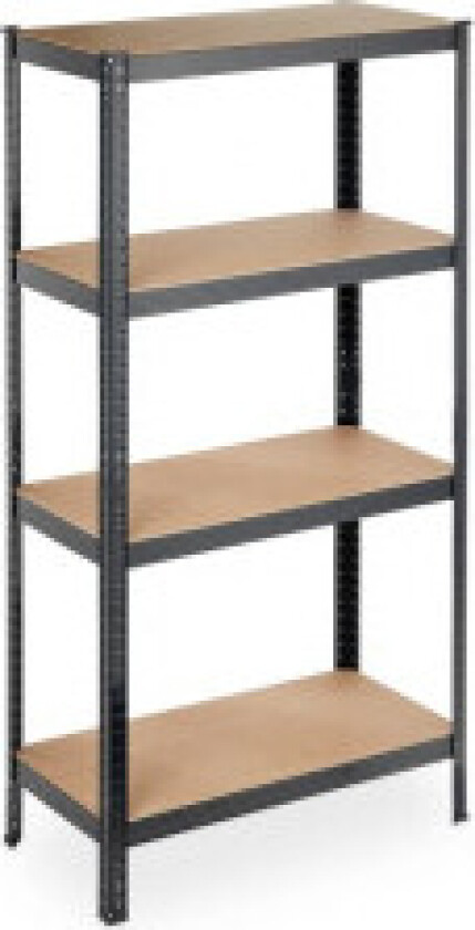 Oppbevaringshylle med 4 hyller sort