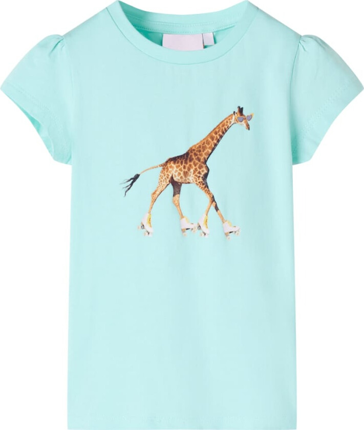 T-skjorte for barn lyse aqua 116