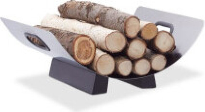 Vedkurv i rustfritt stål