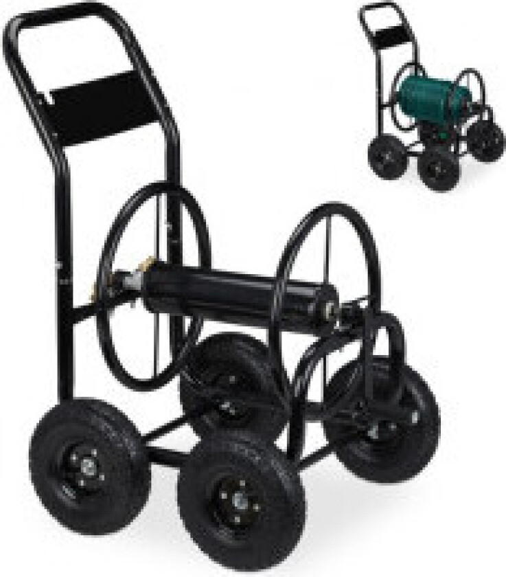 Slangevogn Metall Sort