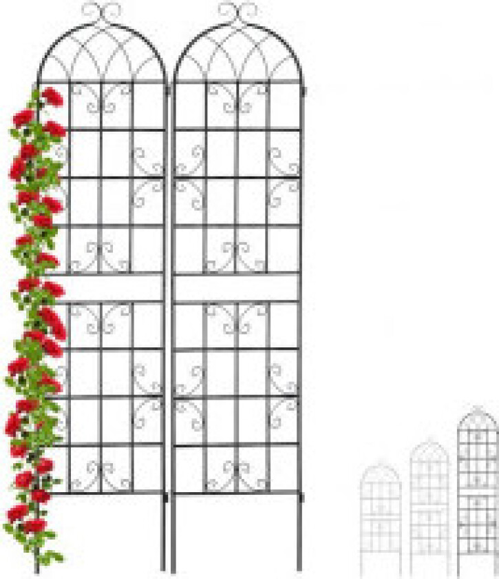 Trellis sett med 2 i landlig stil