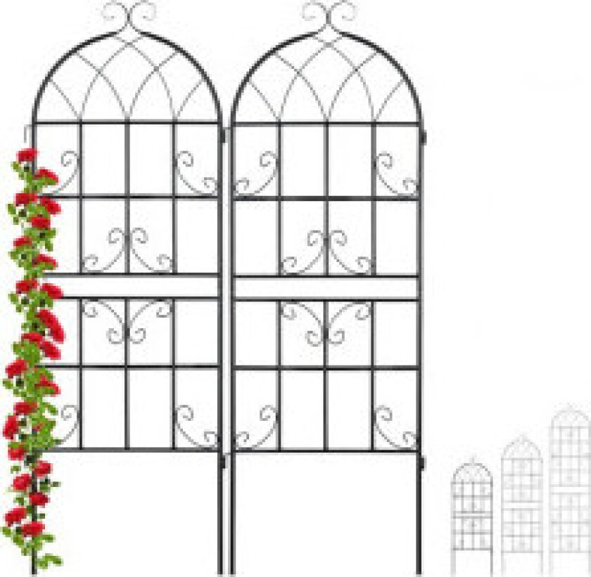 Trellis sett med 2 i landlig stil