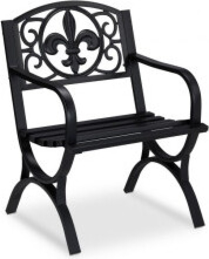 Hagestol i metall i antikk stil