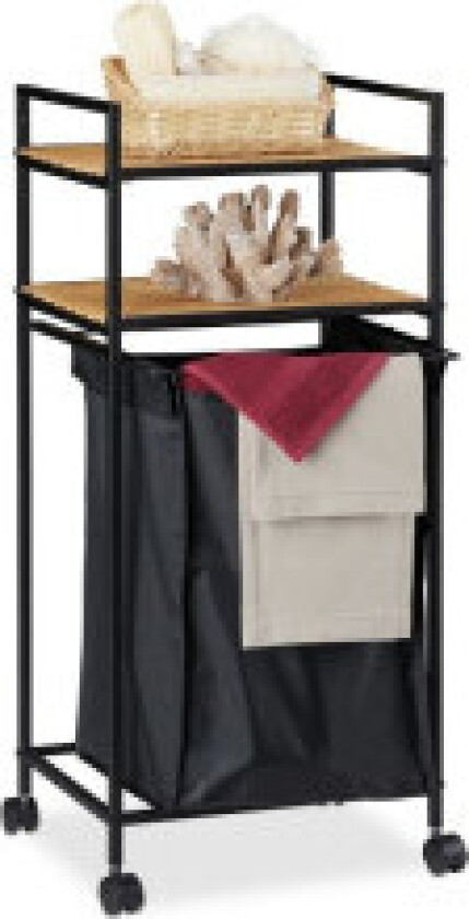 Rullehylle for bad med vaskepose