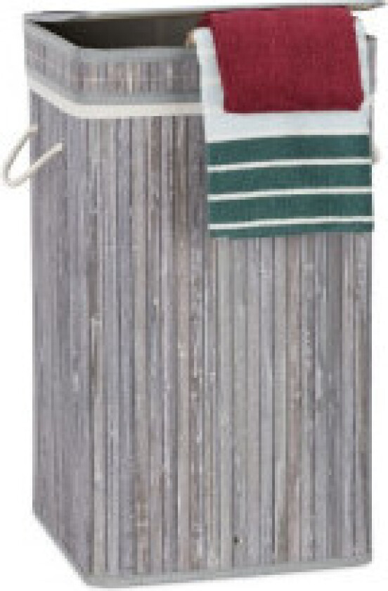 Sammenleggbar skittentøyskurv bambus