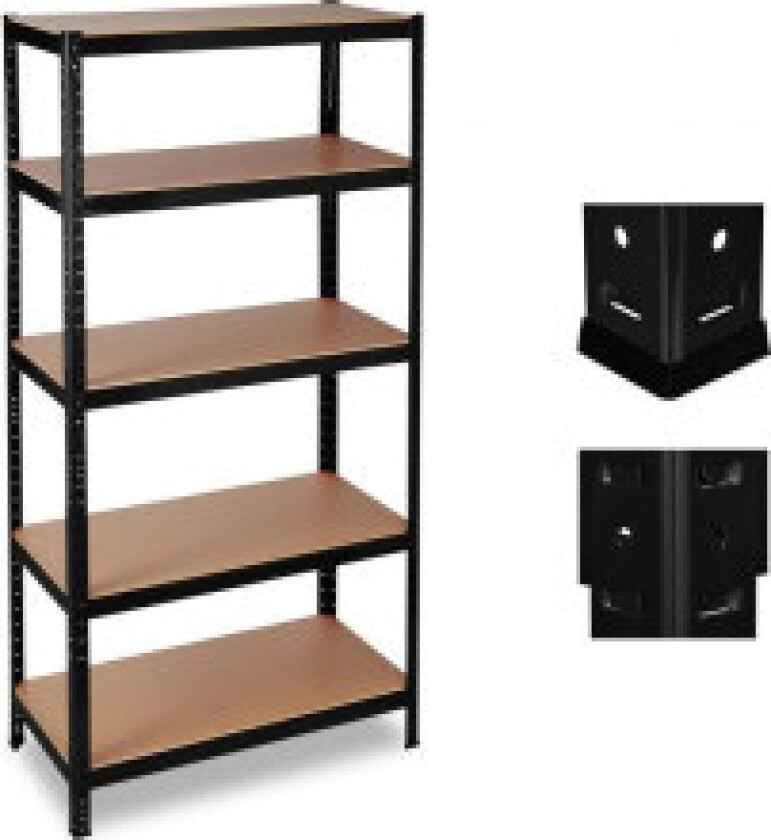 Oppbevaringshylle 1325 kg sort