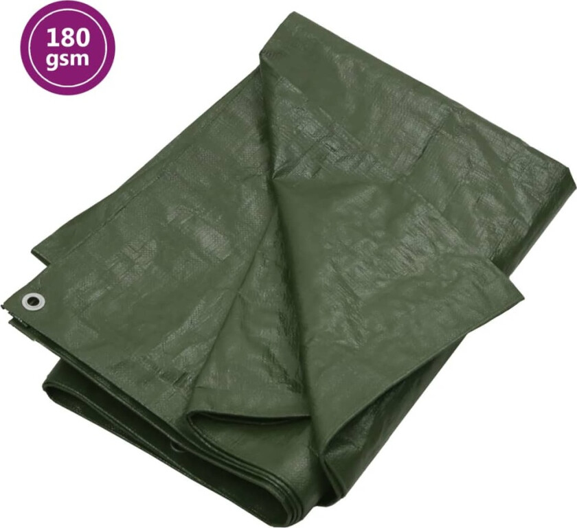 Presenning 180 g/m² 6x12 m grønn HDPE