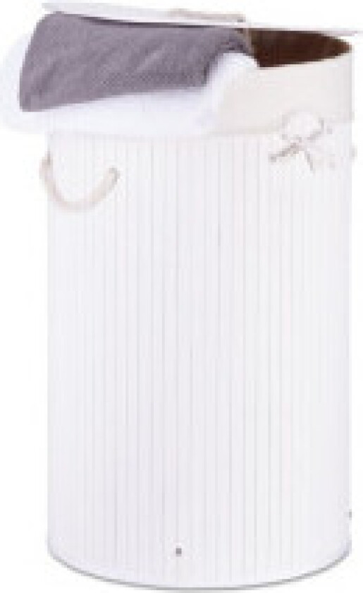 Vaskekurv bambus rund