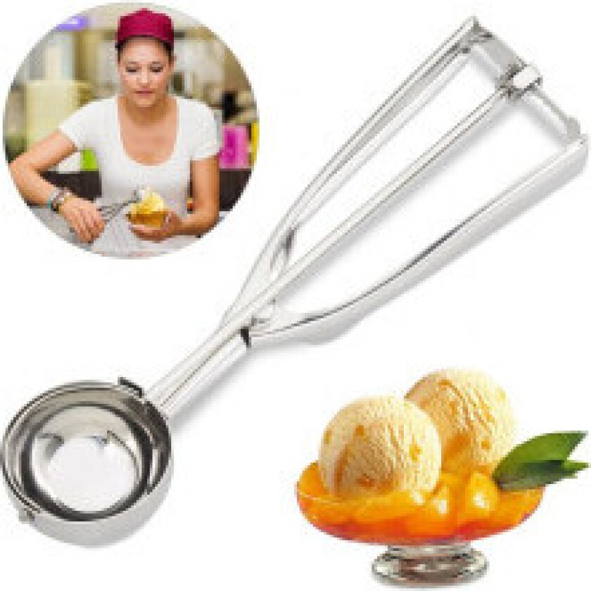 Isskje i rustfritt stål 53 mm