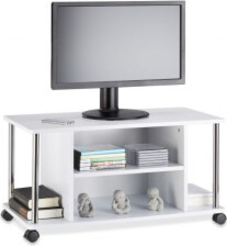 TV-bord hvit med hjul