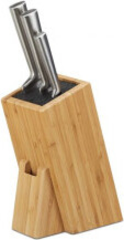 Bambus knivblokk med sugerør