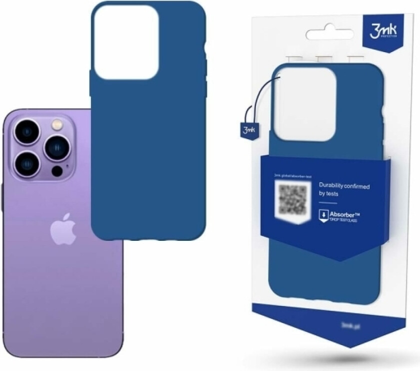 Iphone 14 Pro Max-Deksel Fra 3Mk Matt Case-Serien - Blå