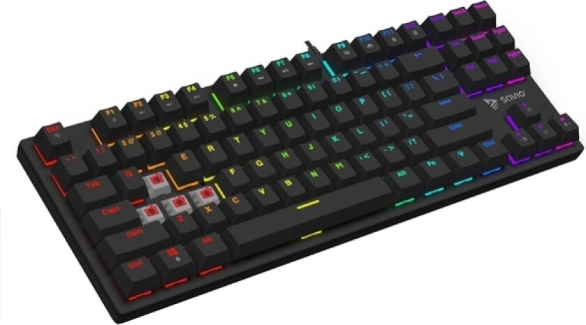 Savio Tastatur Savio Tempest X2 Rgb Mekanisk Tastatur, Outemu Red