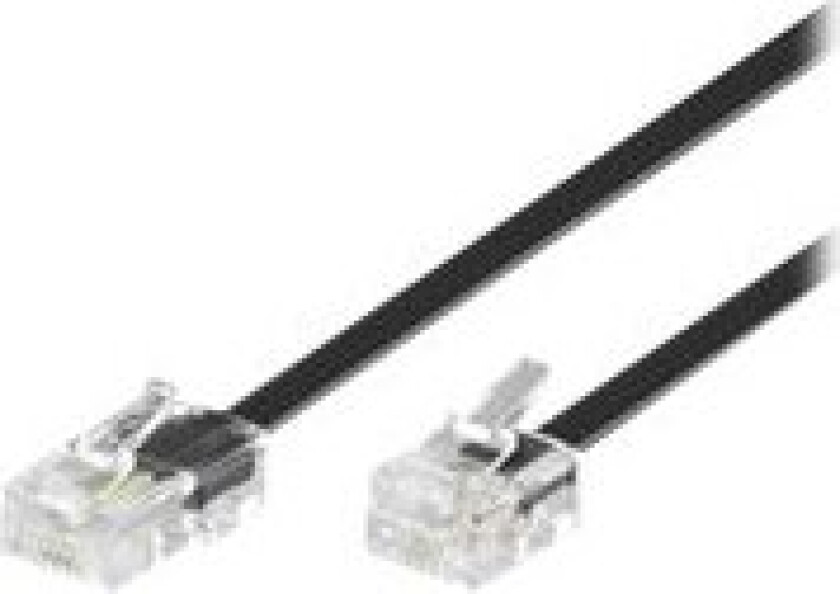 Microconnect Modular - Nettverkskabel - Rj-11 (Hann) Til Rj-45 (Hann) - 10 M - Svart
