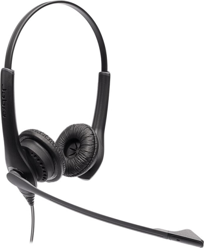 Jabra Biz 1100 Duo - Hodesett - On-Ear - Kablet - 3,5 Mm Jakk - Svart - Akademisk - Zoom Certified, Certified For Microsoft Teams (En Pakke 10) - For