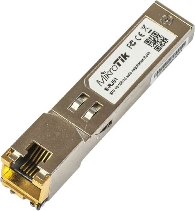 Mikrotik S-Rj01 - Sfp (Mini-Gbic) Transceivermodul - 1Gbe - 10Base-T, 100Base-Tx, 1000Base-T - Sfp (Mini-Gbic) / Rj-45