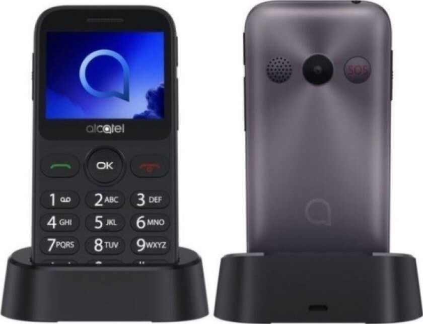 Alcatel 2019, Bar/Sperre, Enkelt Sim, 6,1 Cm (2.4"), 2 Mp, 970 Mah, Grå