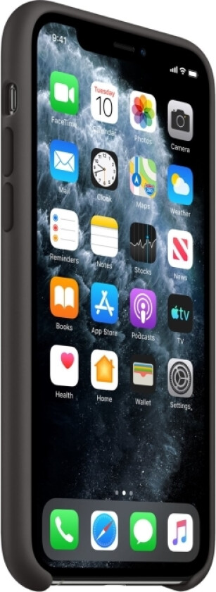 - Baksidedeksel For Mobiltelefon - Silikon - Svart - For Iphone 11 Pro