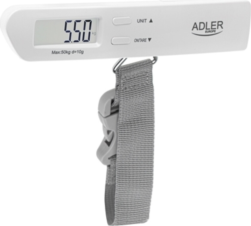 Bilde av Adler | Travel Luggage Scale | Ad 8191 | Maximum Weight (Capacity) 50 Kg | Accuracy 10 G | Grey