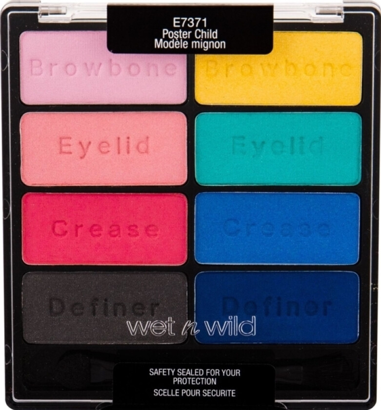Wet N Wild, Color Icon, Eyeshadow Palette, E7371, Poster Child, 8 Shades, 6 G