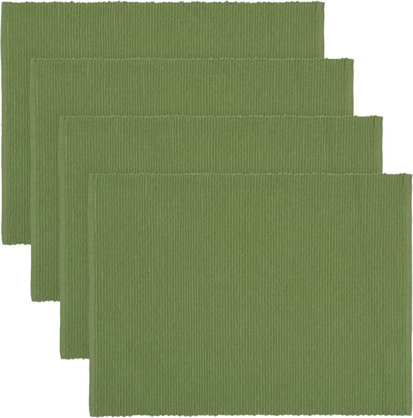 Linum Uni bordbrikke 35x46 cm 4-pk Mosegrønn