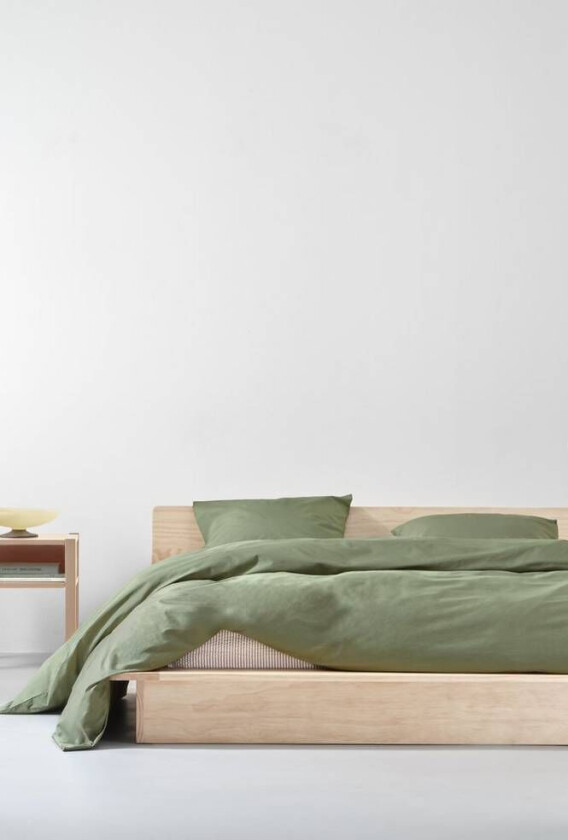 ZACK PERCALE sengesett dobbeltseng - økologisk Kaki